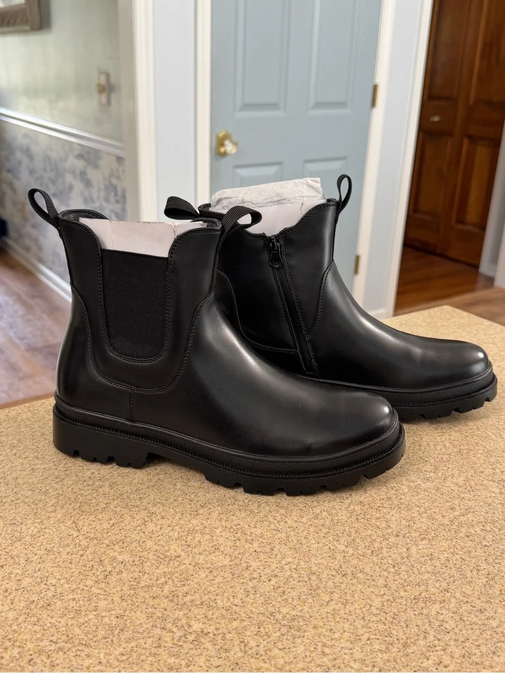 Bruno Marc Men’s 2.0 Black Chelsea Ankle Boots 8.5 chukka